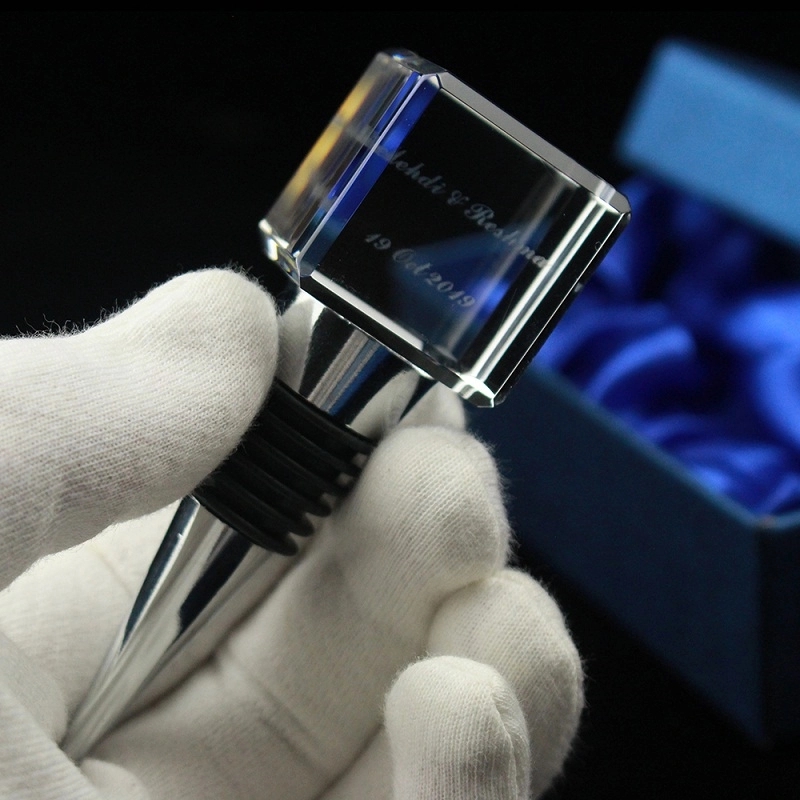 3d Laser Engraved Square Wine Stopper 4