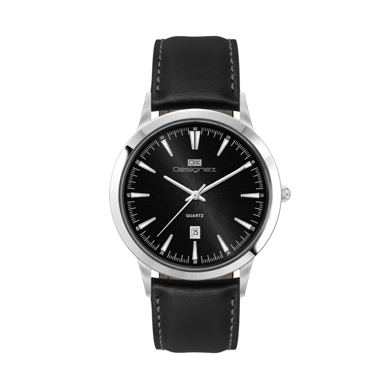 43MM SS  SILVER CASE, 3-HAND MVT, DTE