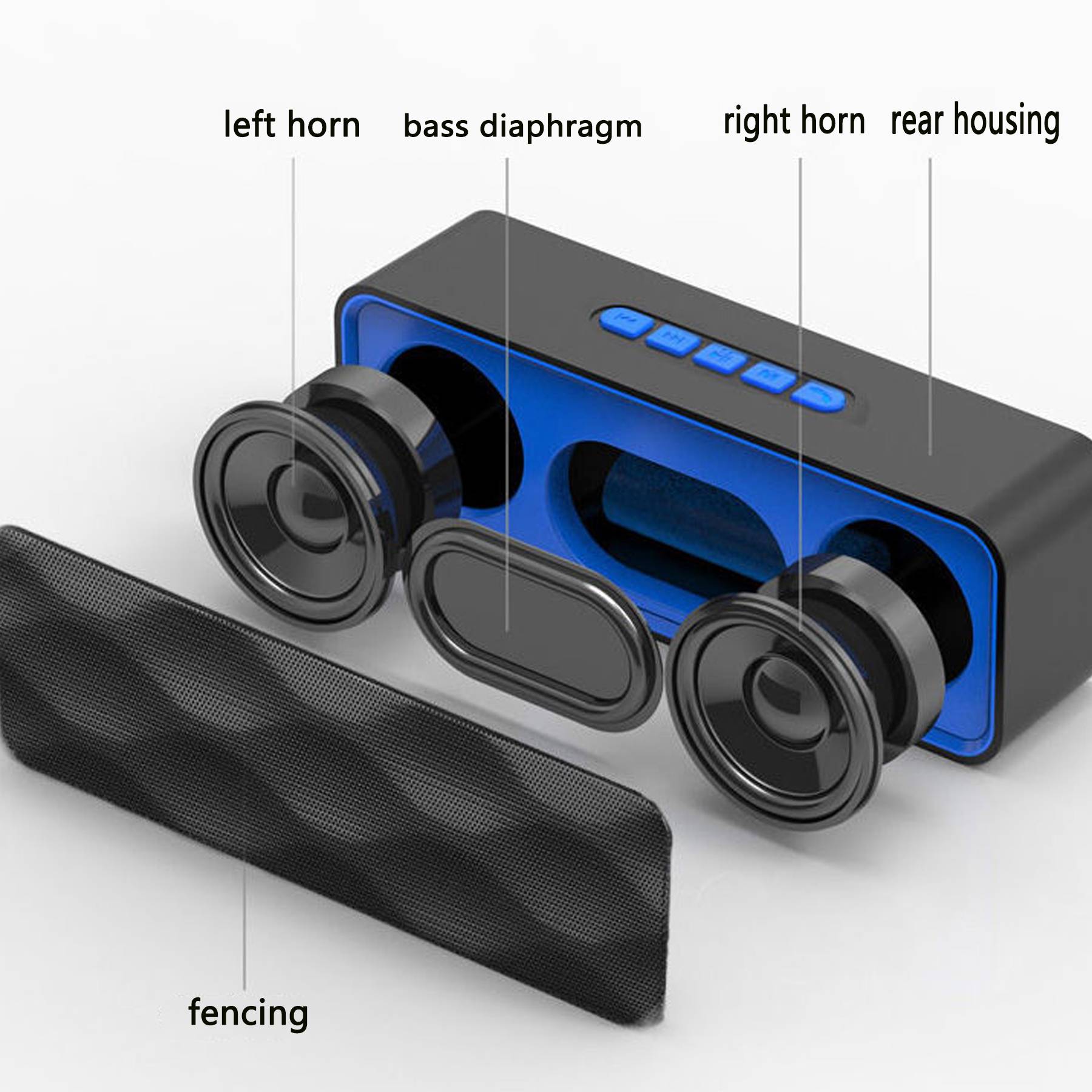 Outdoor Wireless Mini Portable Subwoofer Bluetooth Speaker 4