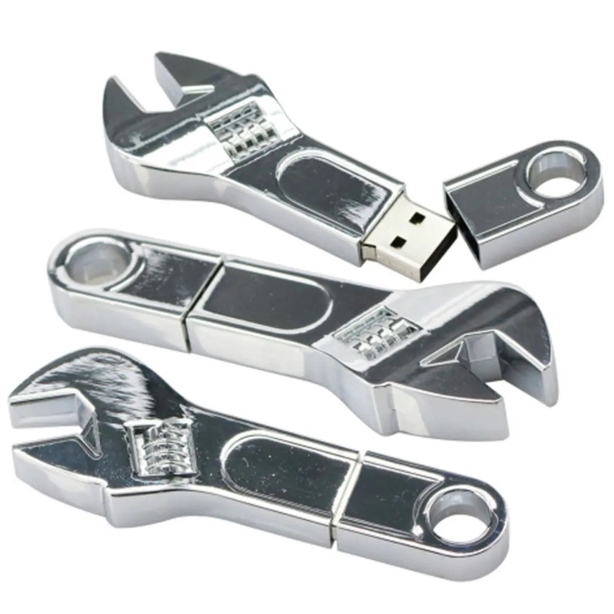 8 GB Metal Wrench Shaped USB Flash Drive Custom 3
