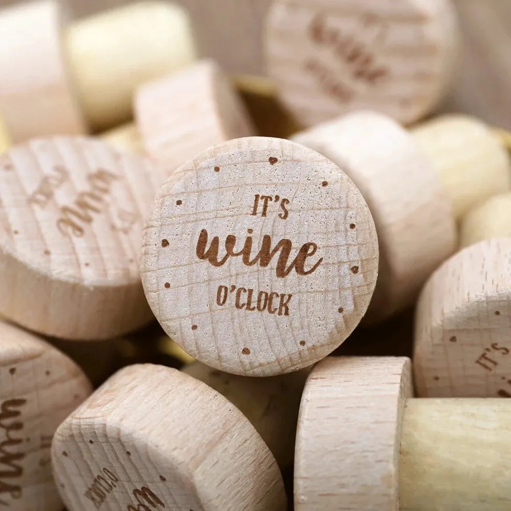 Engraved Wood Wine Stoppers 4
