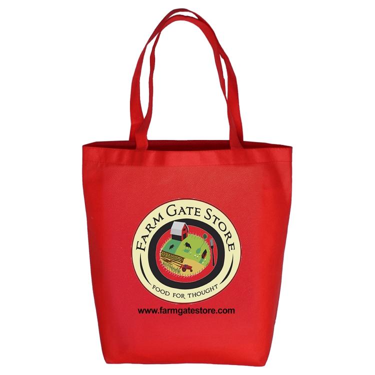15"W x 14"H x 5"Gusset - "CORAL ECONOMY" Grocery and Shopping Tote Bag 4