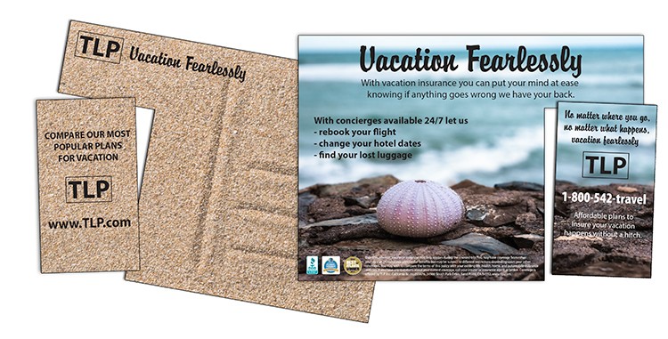 Laminated Card with Detachable Vertical Business Card - 14 pt. 2