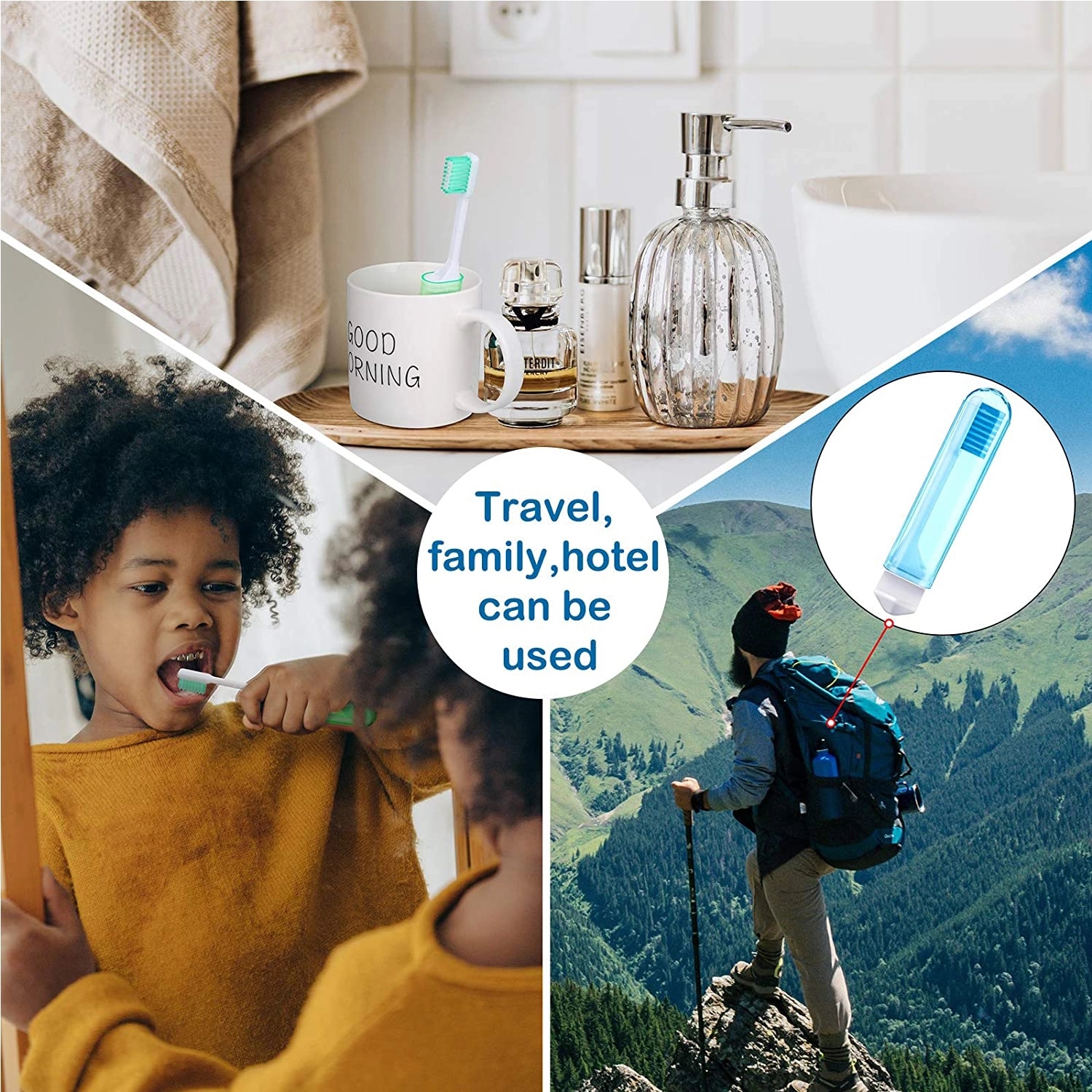 Portable Travel Toothbrush Set 6