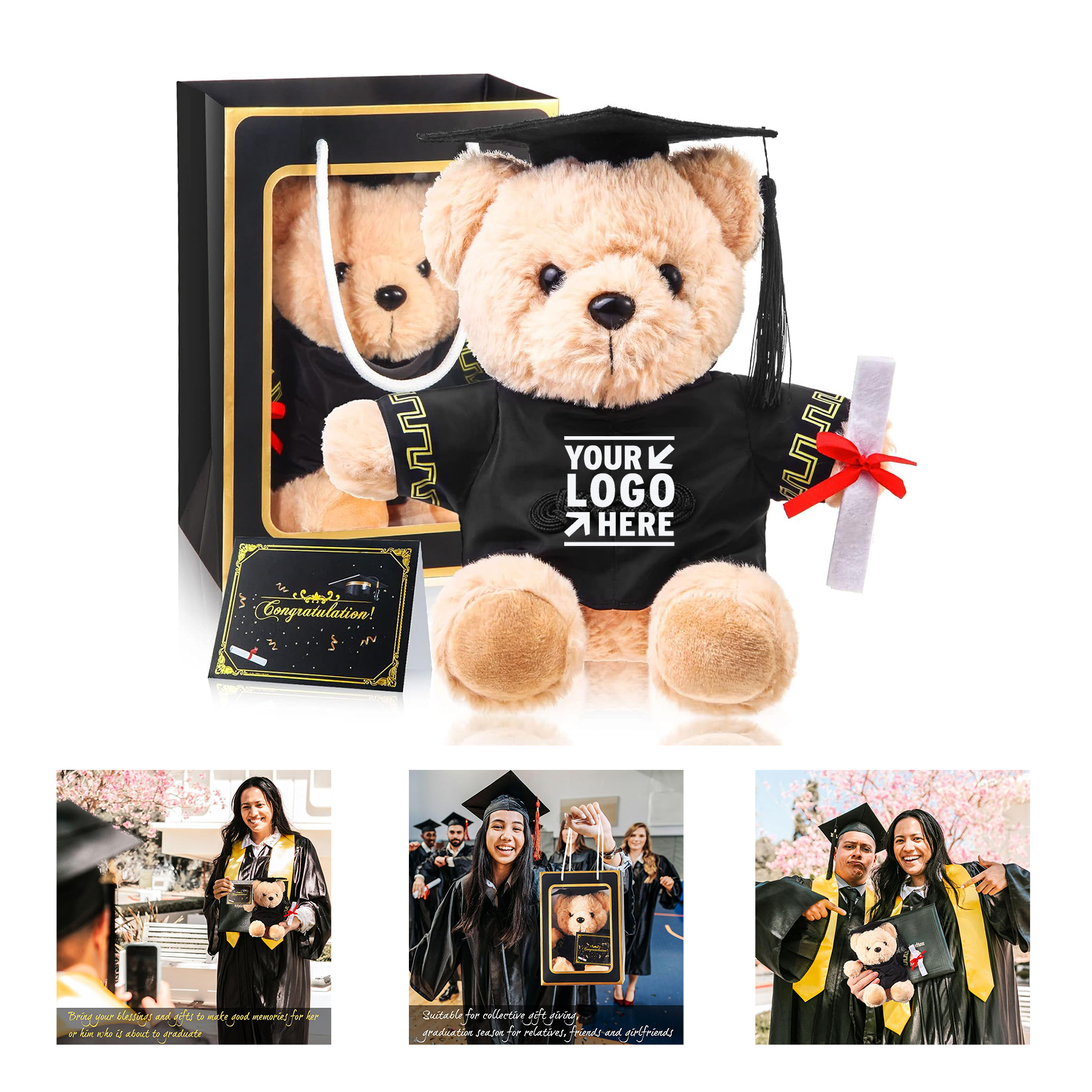 Graduation Plush Stuffed Teddy Bear 2