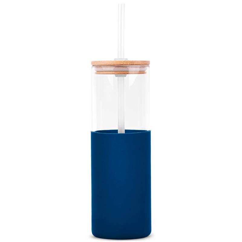 18oz. Bamboo Lid Glass Bottle Silicone Sleeve 10