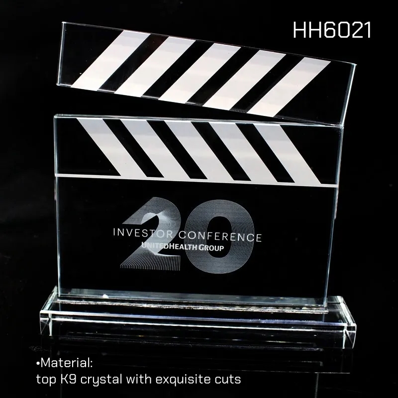 Film Crystal Academy Award Trophy Movie Clapper 5