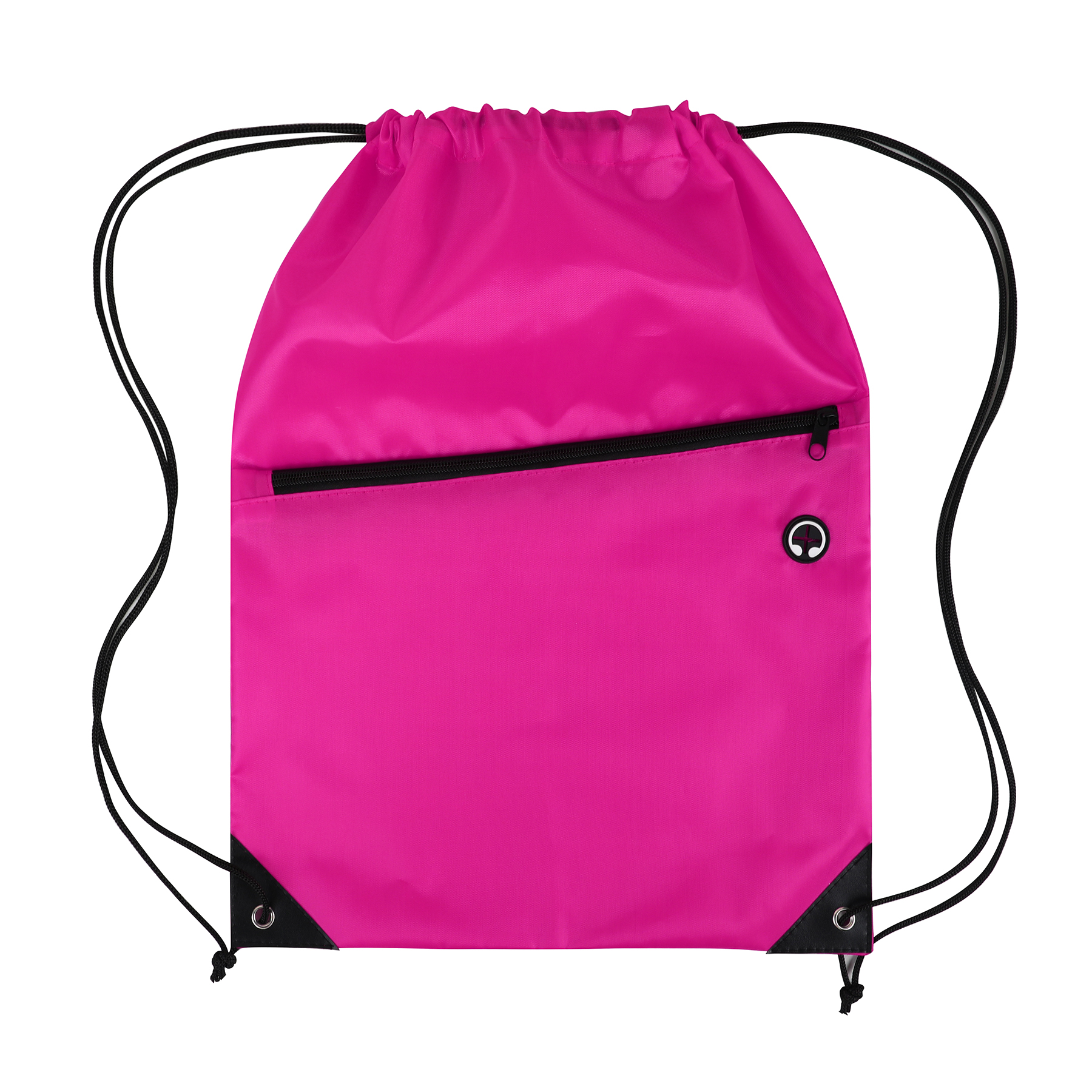 Drawstring Backpack with Front Zipper Pocket 7