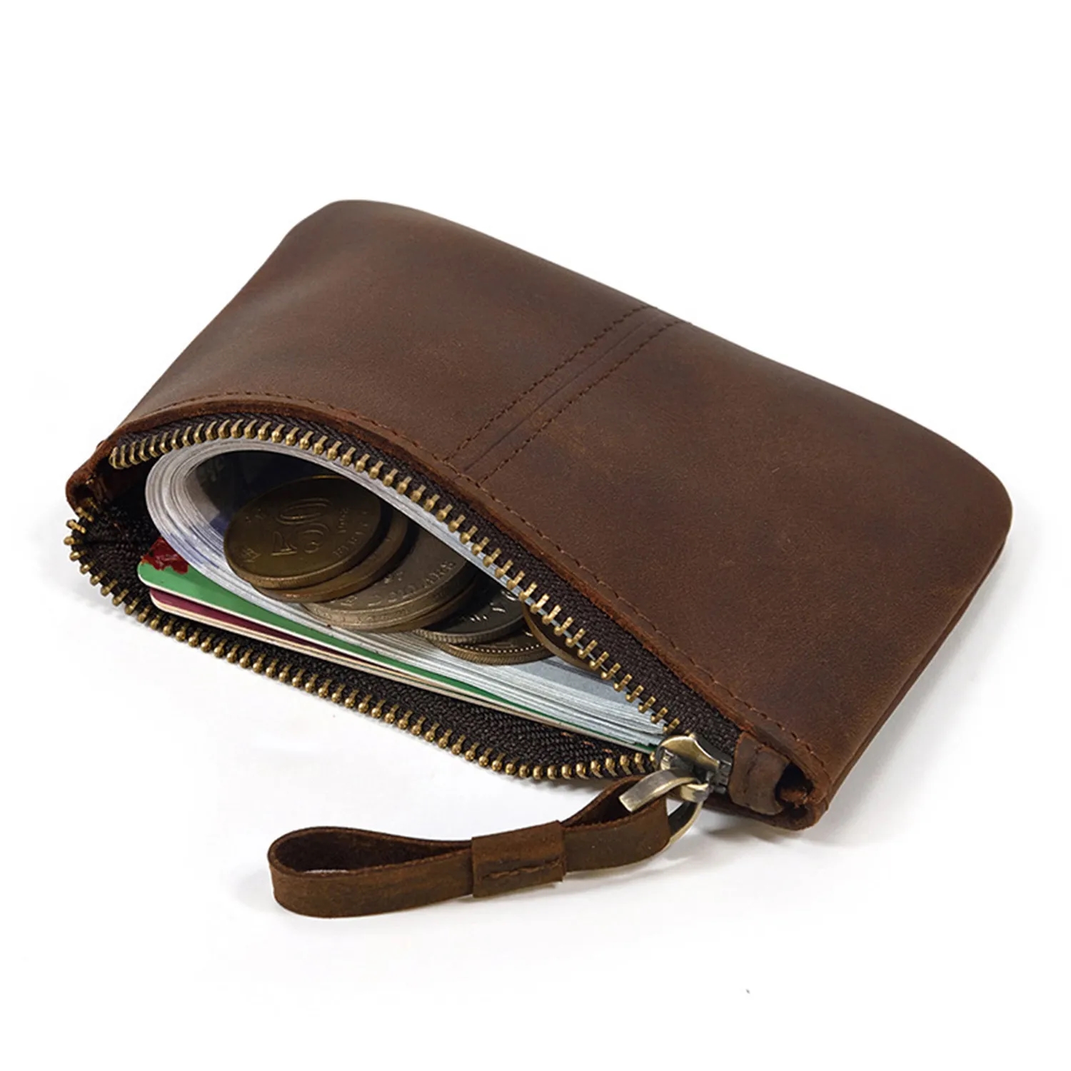 Genuine Leather Zippered Wallet 7