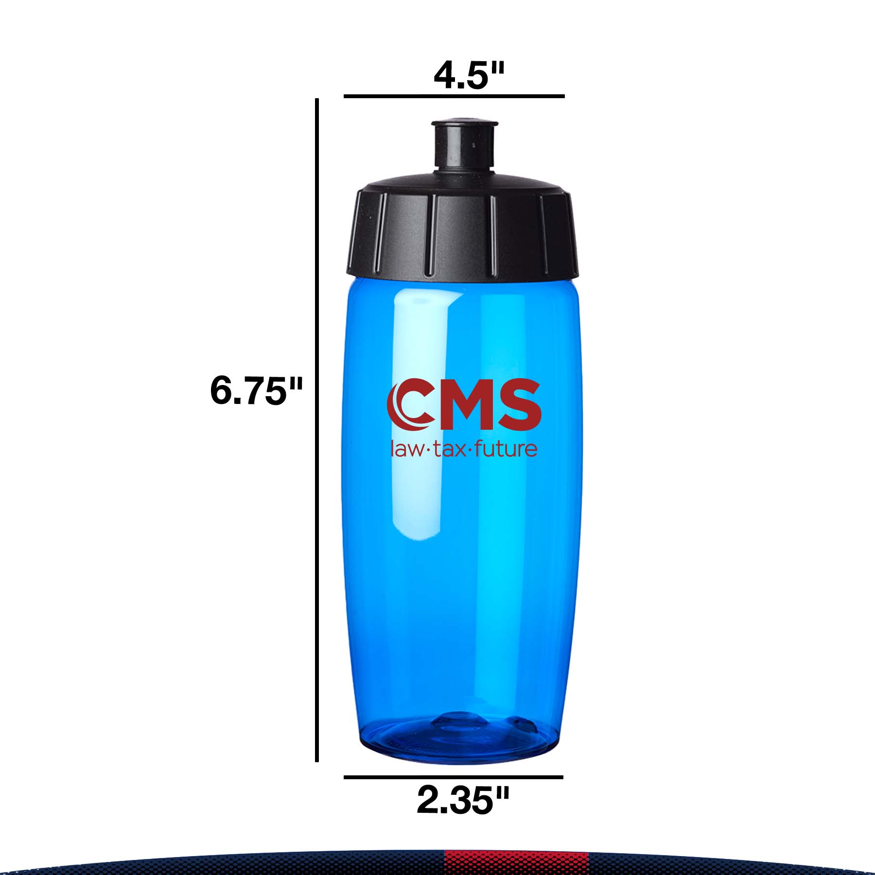 19 oz. Meston Plastic Water Bottle 3