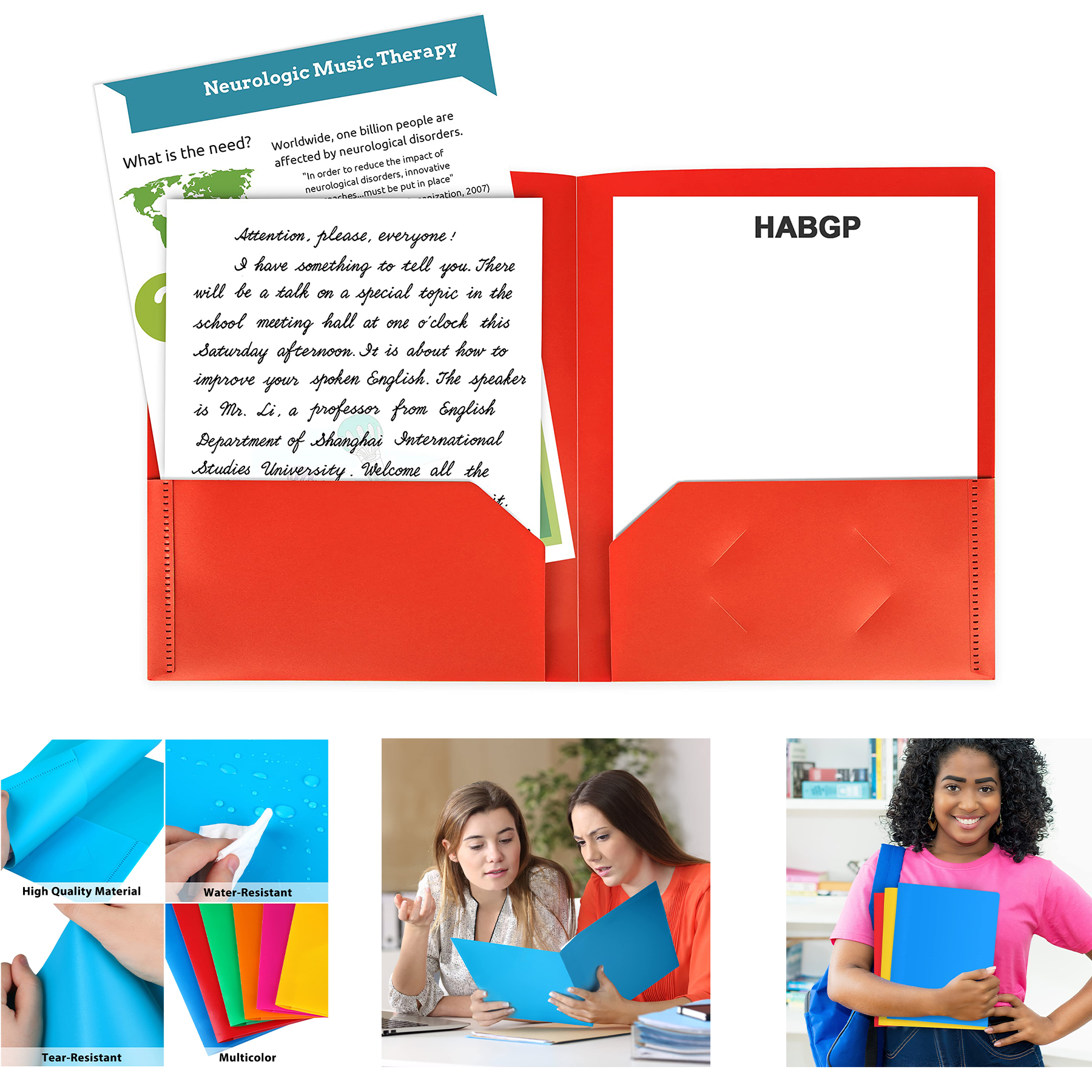 Plastic Folders with Pockets 2