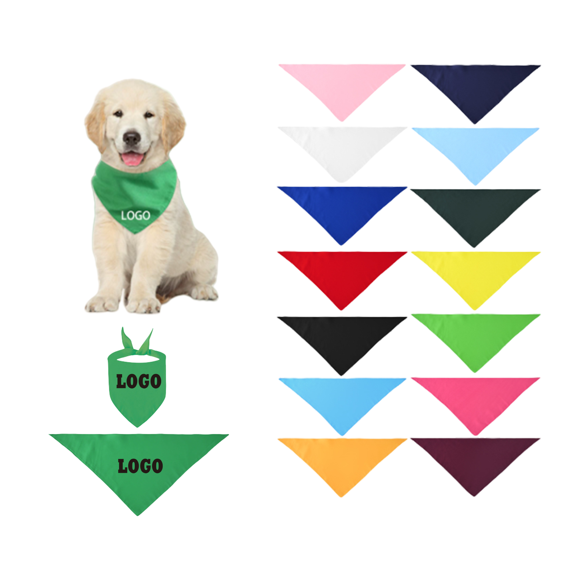 Triangle Washable Bibs Scarfs Bandana For Pet MOQ20 2