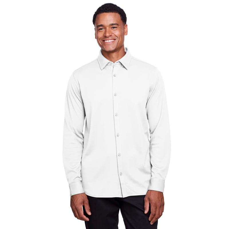 Devon & Jones Men's CrownLux Performance™ Plaited Button-Down Shirt 5