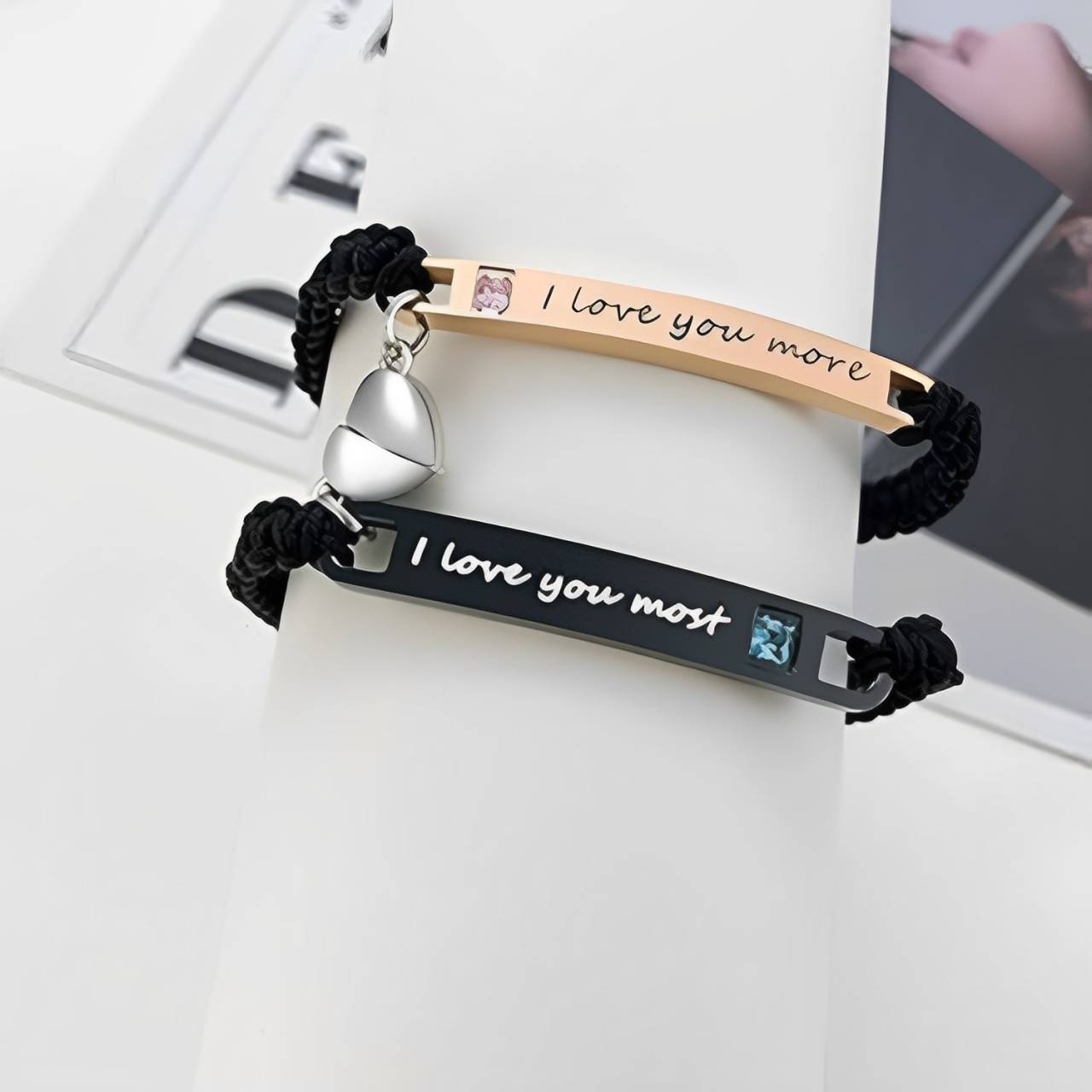 Custom Adjustable Stainless Steel Couple Bracelet 7