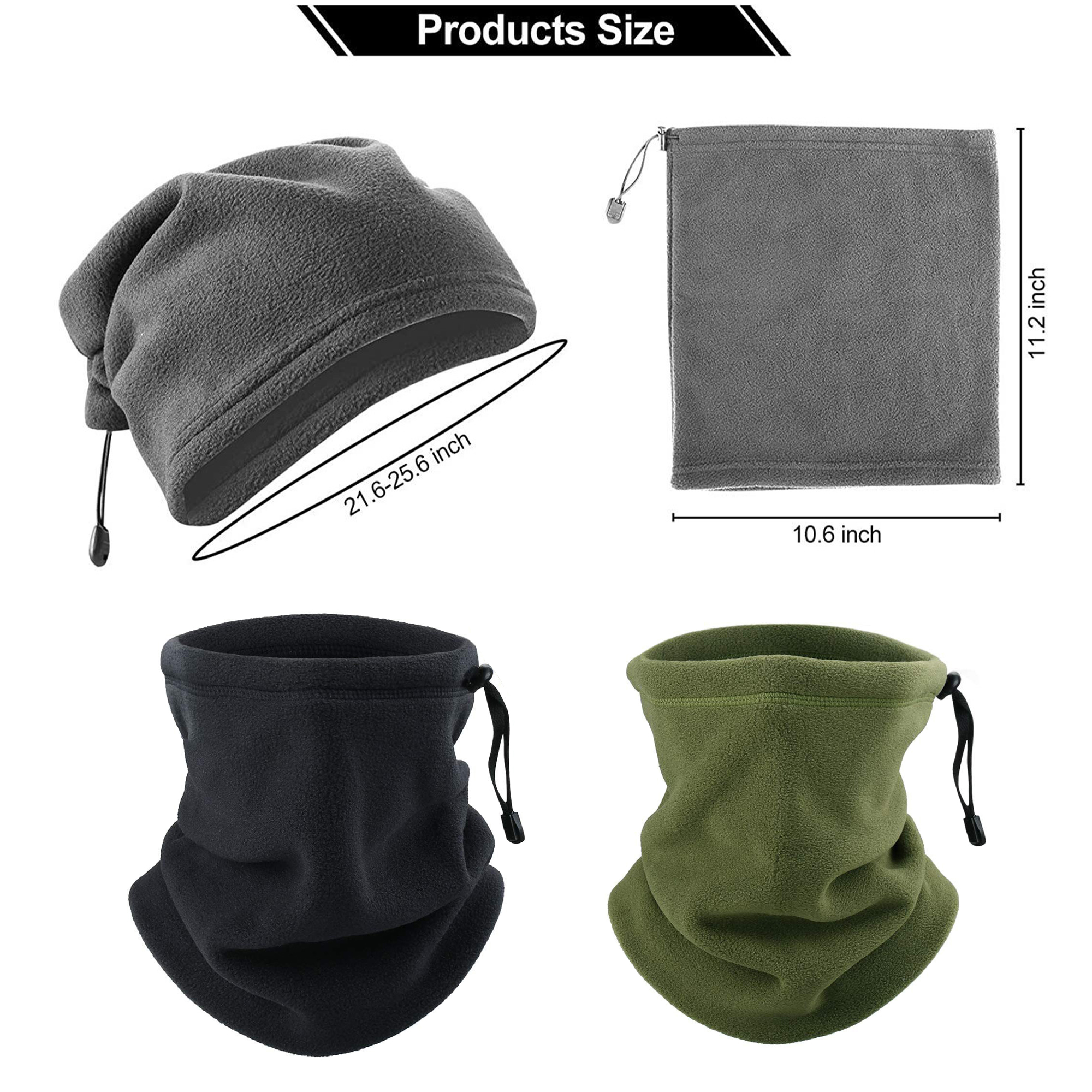 Fleece Neck Warmer Gaiter Windproof Face Covering 17