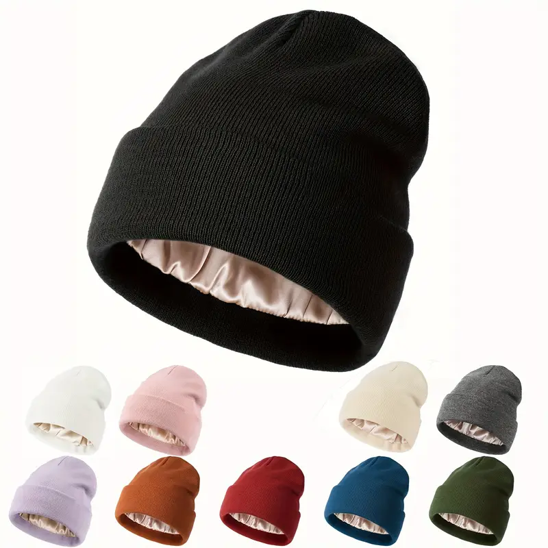 Knitted Hat Made Of Yarn Dyed Polyester Fabric 3