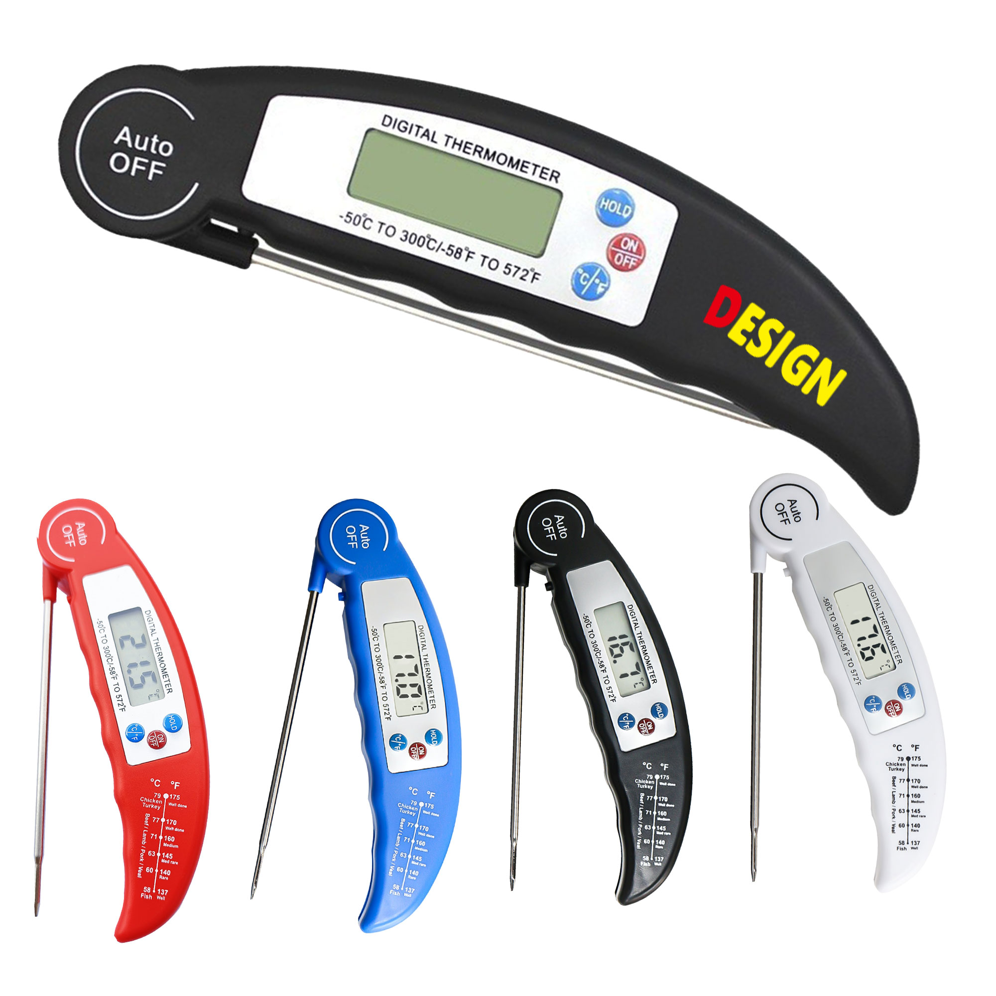 High-Temp Probe BBQ Foldable Digital Thermometer 2