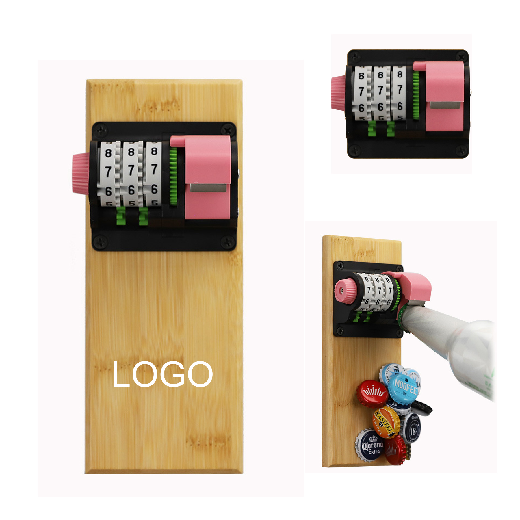 Magnetic Wall Mount Counting Bottle Opener 2