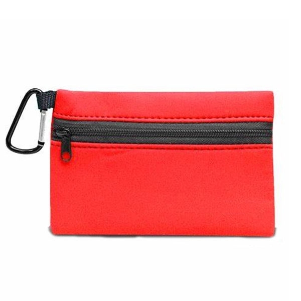 Neoprene Zipper Wallet With Carabiner 2