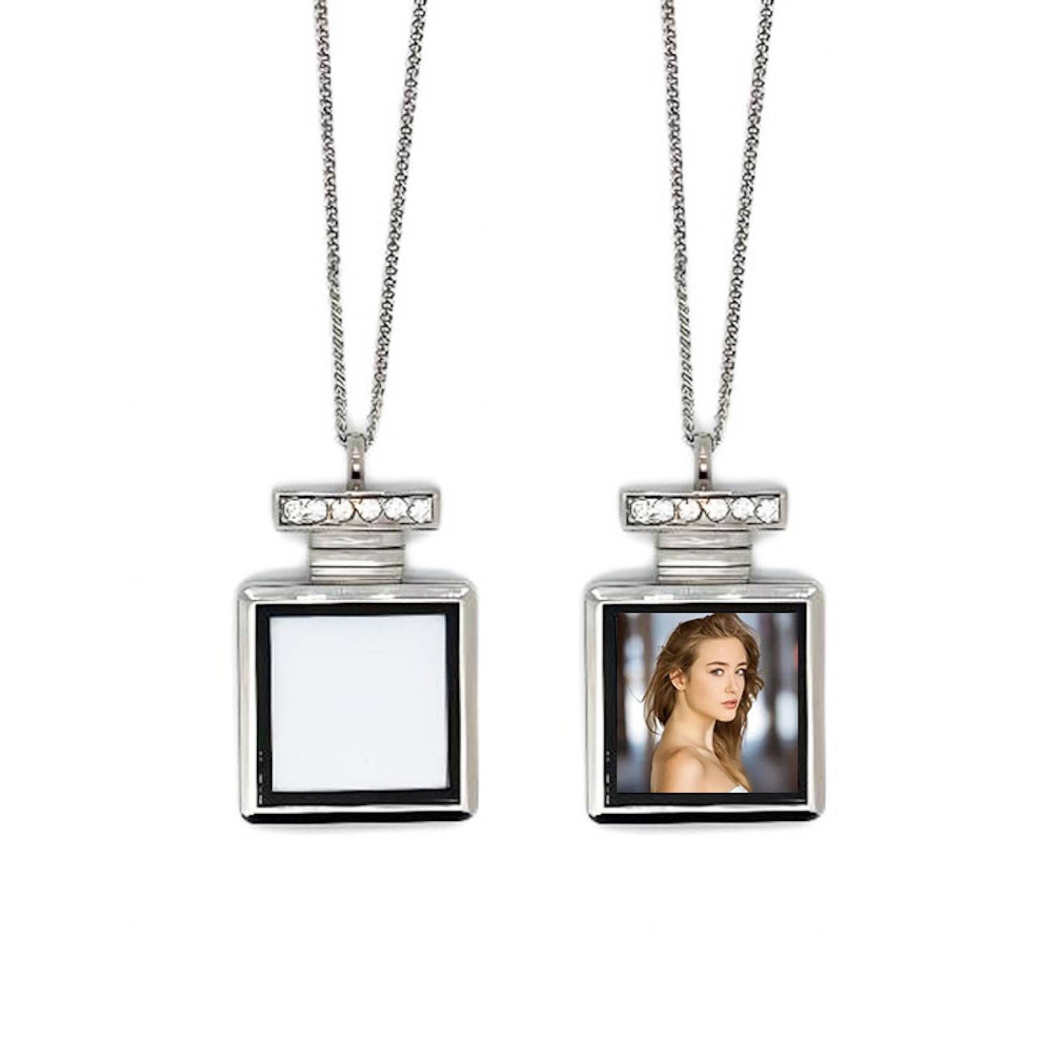Custom Logo Perfume Bottle Pendant Necklace 4