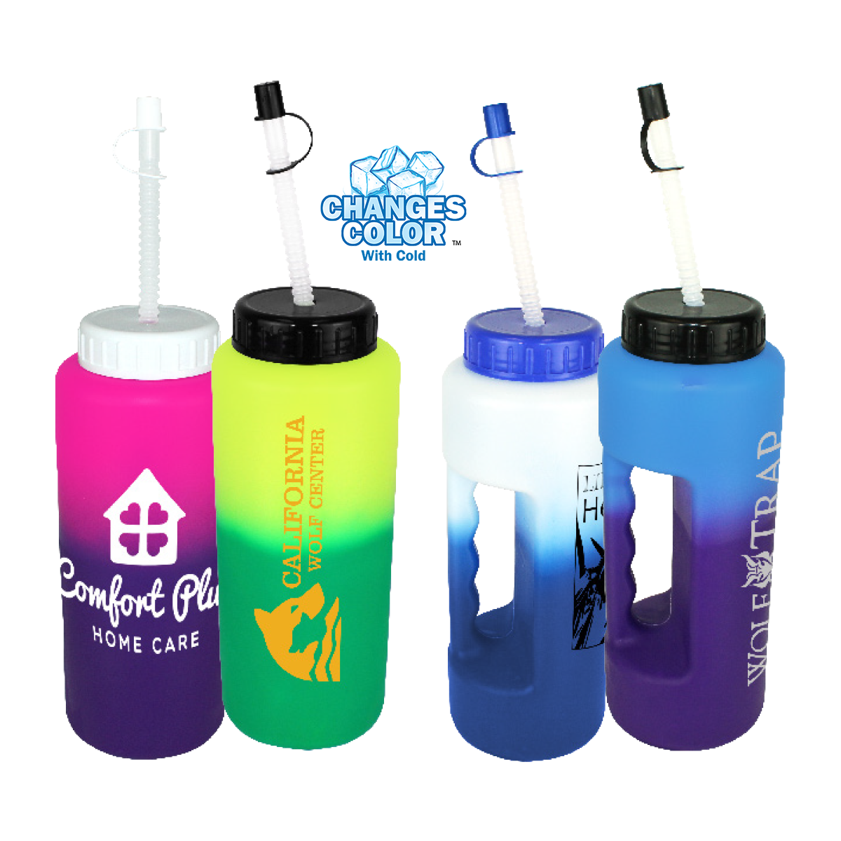 Mood™ 32 oz. Grip Bottle with Flexible Straw 2