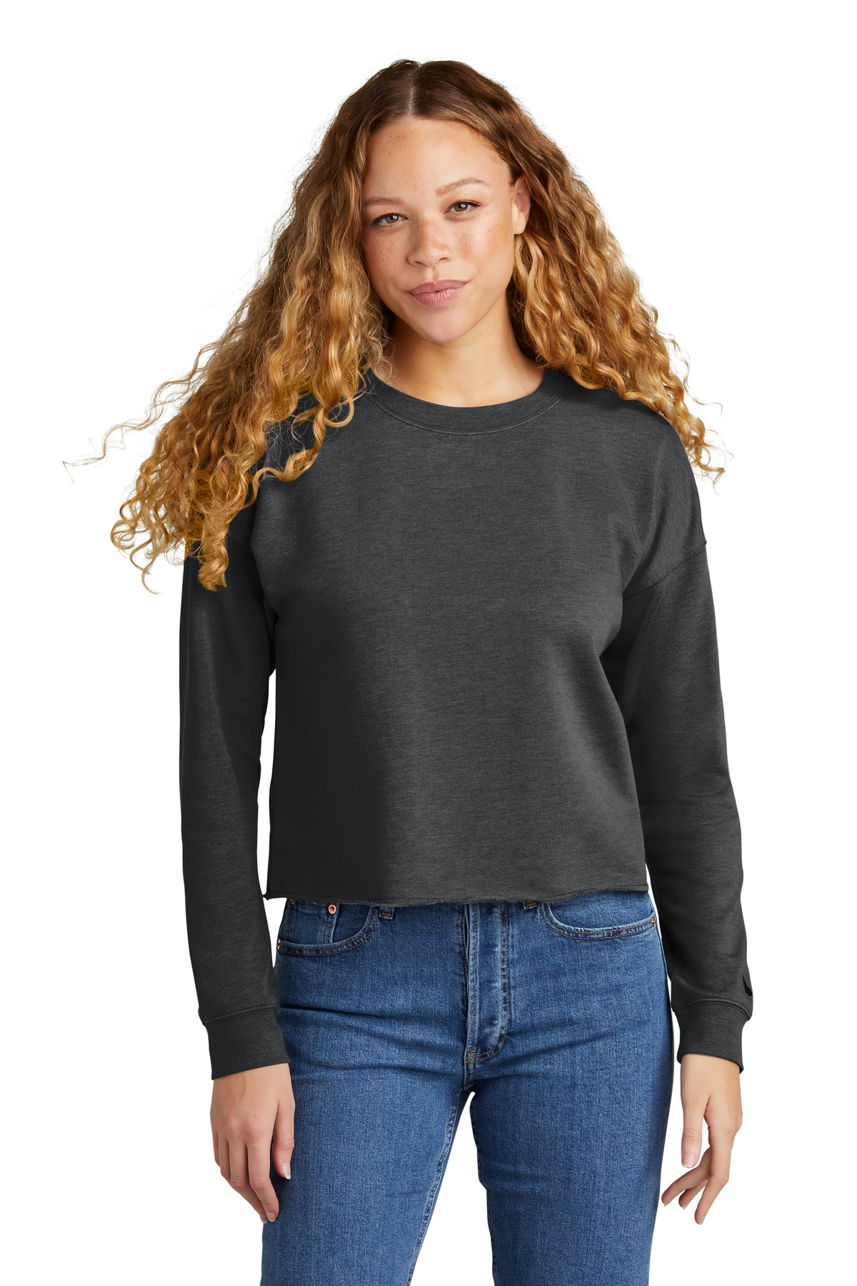 Women's Tri-Blend Fleece Crop Crew
