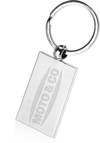 Silver Rectangle Keychains 1