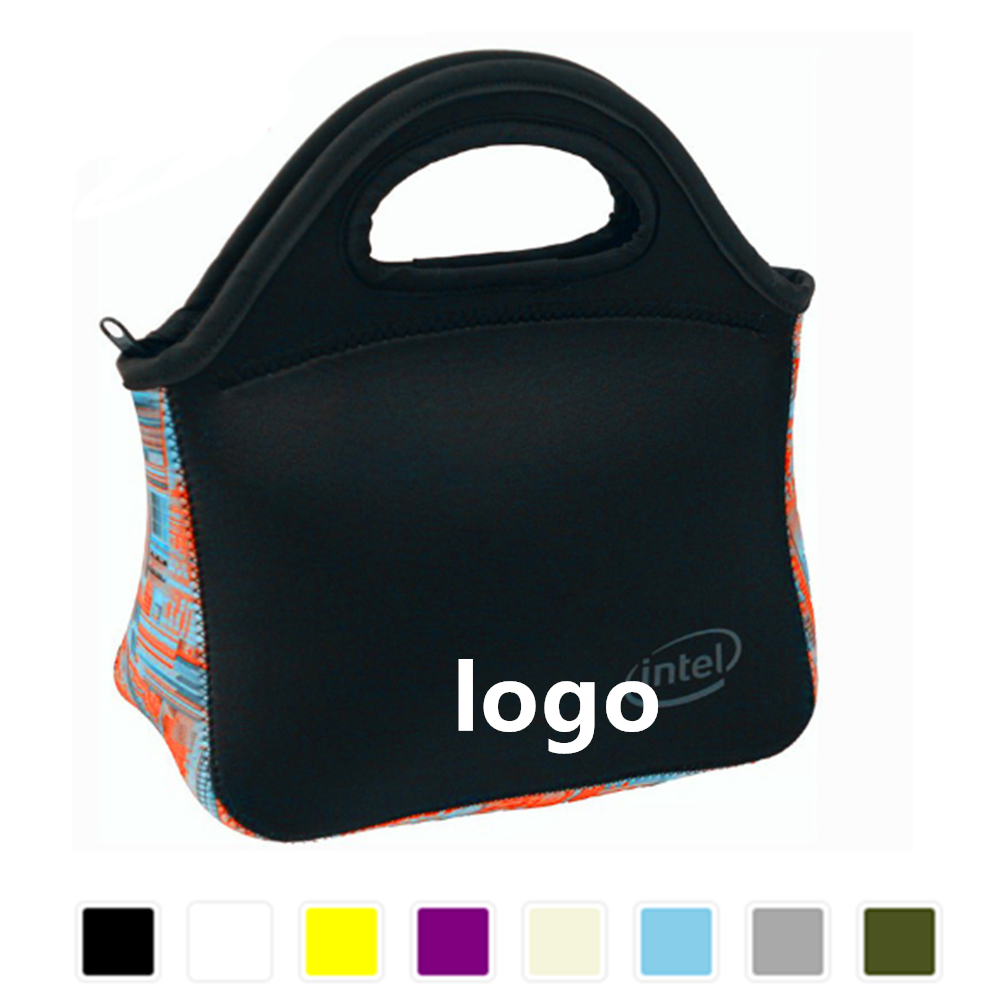Zippered Neoprene Lunch Tote With Handle 1