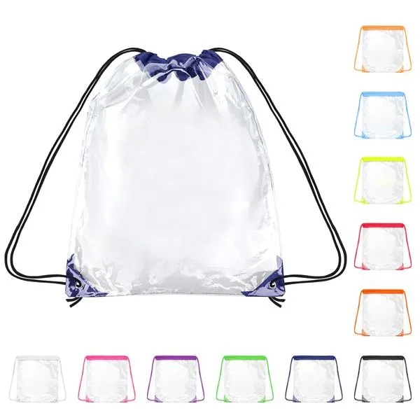 Clear Stadium Drawstring Backpack 9