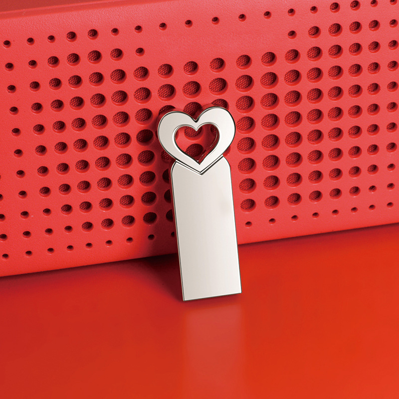 Heart Shape Metal USB Flash Drive 2