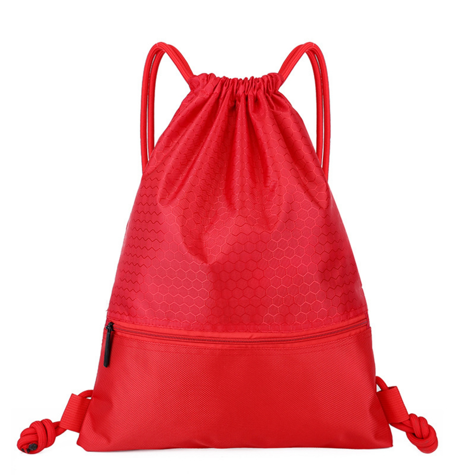 Small Drawstring Backpack Bag with Zipper Pocket 3