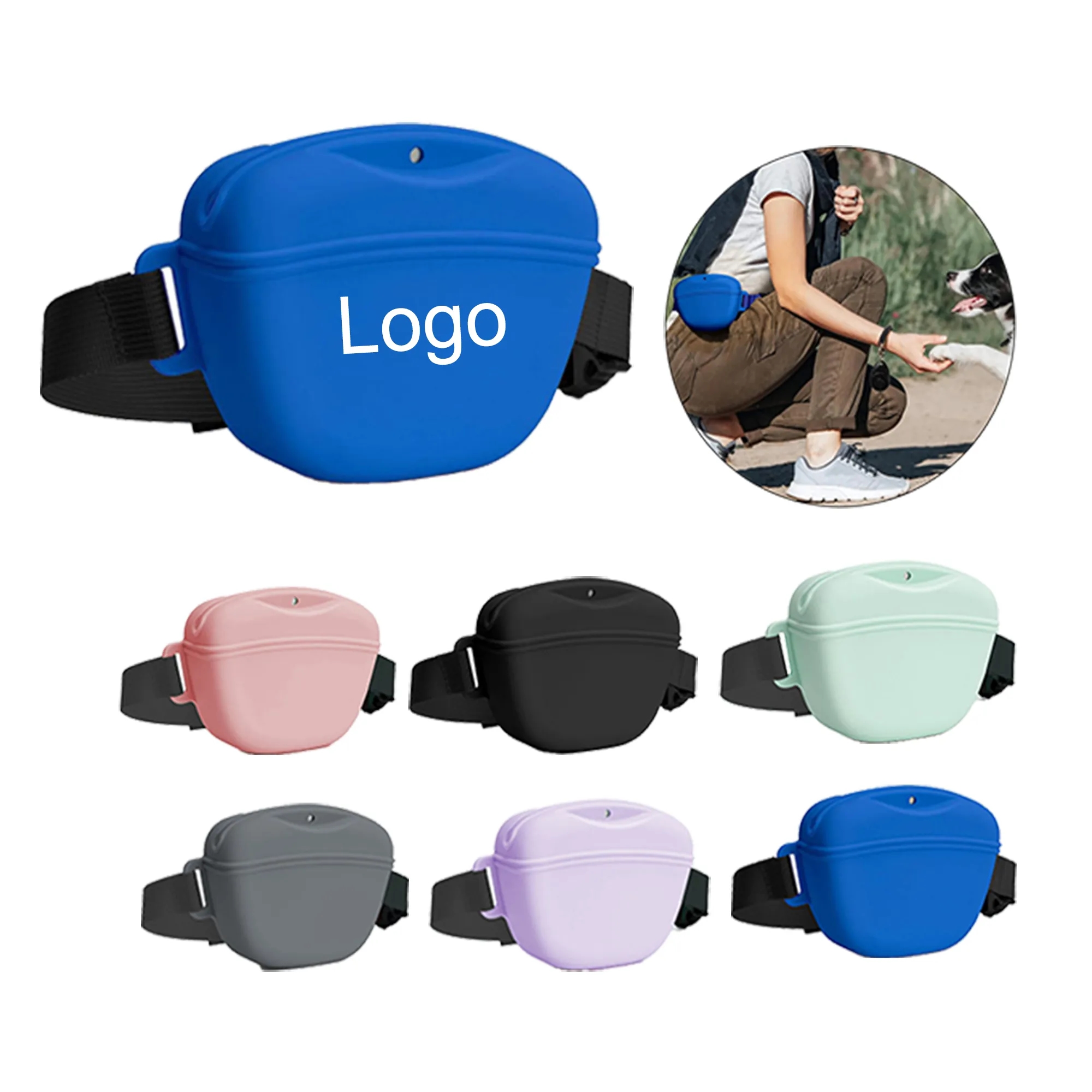 Silicone Pet Training Waist Bag Treat Pouch 4