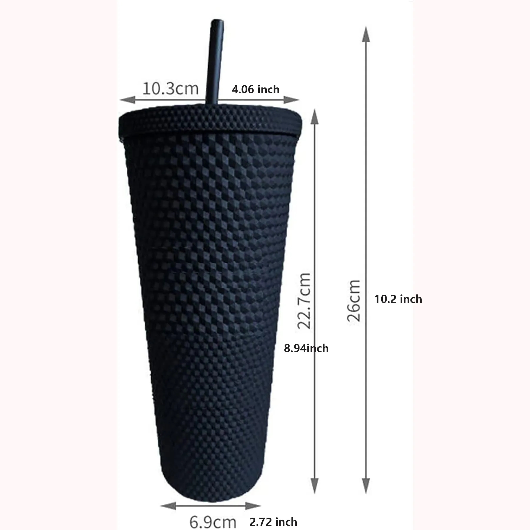 Double Layer Plastic Straw Cup 10