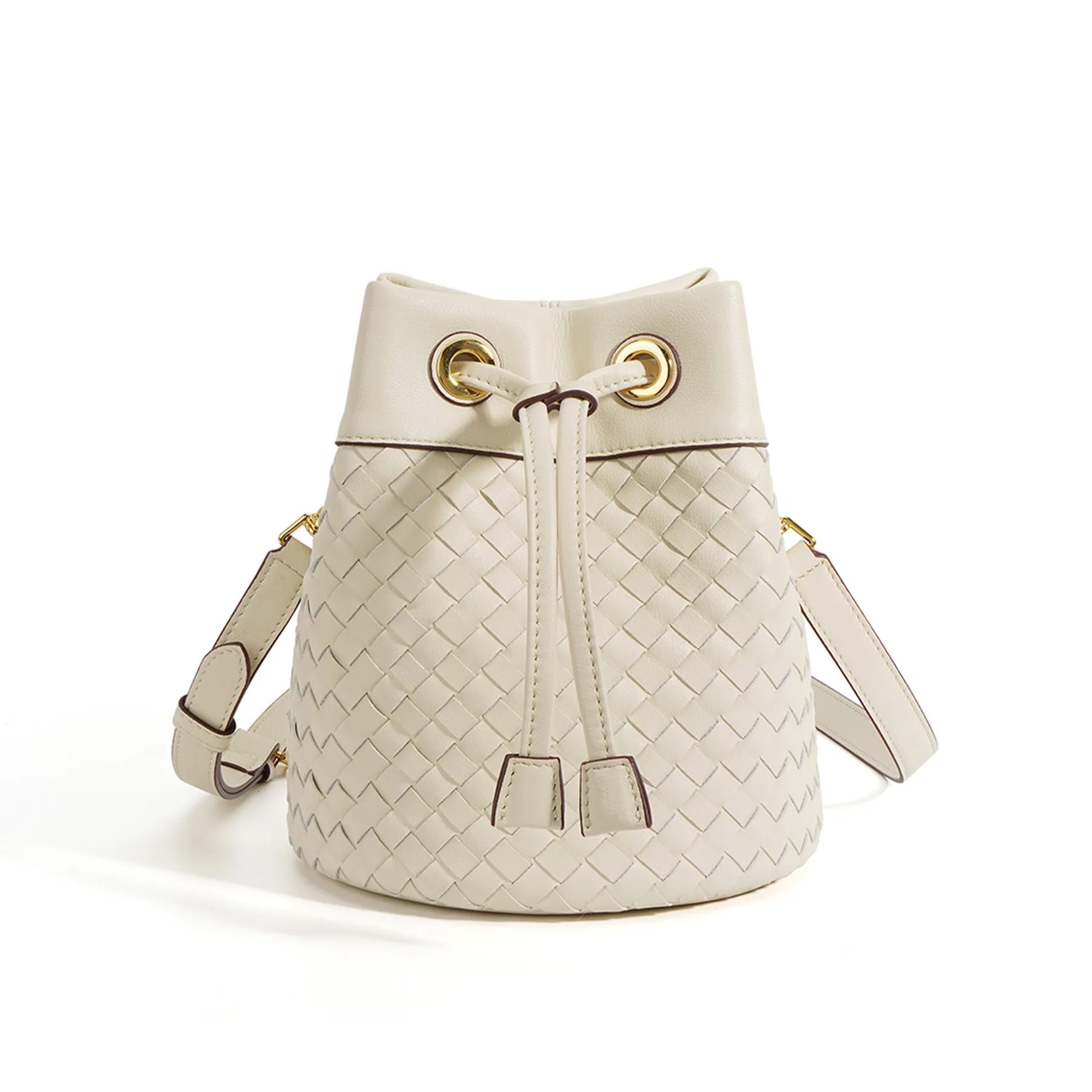 Genuine Leather Innovative Drawstring Cross-Body Bag 3