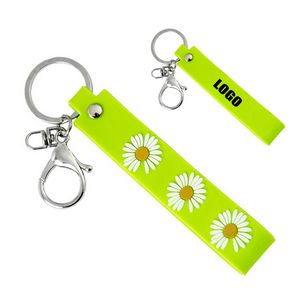 Vibrant PVC Sunflower Daisy Keychain With Imprints 9