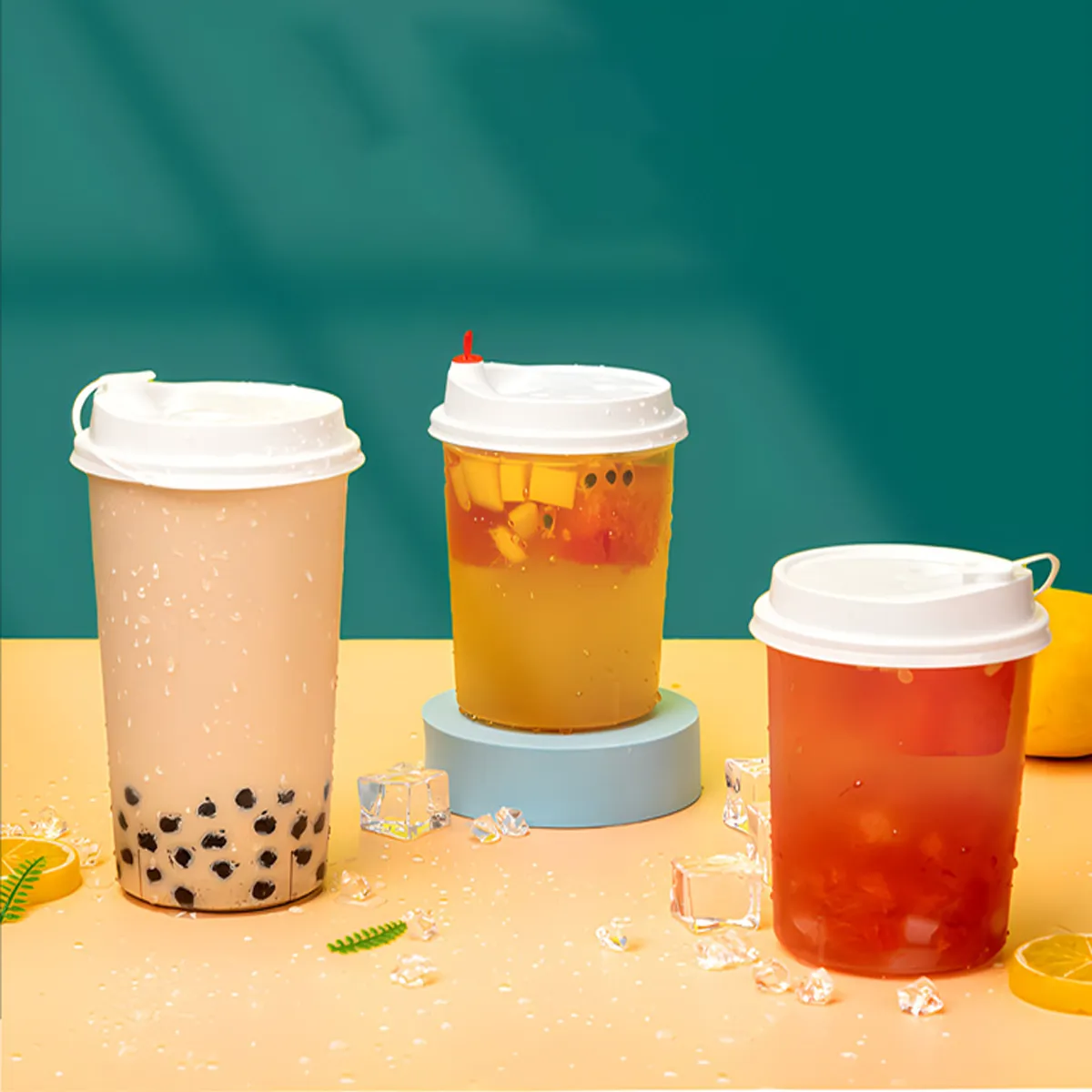 16/23OZ.Transparent Drinking Smoothie Iced Shake Juice Cup 2