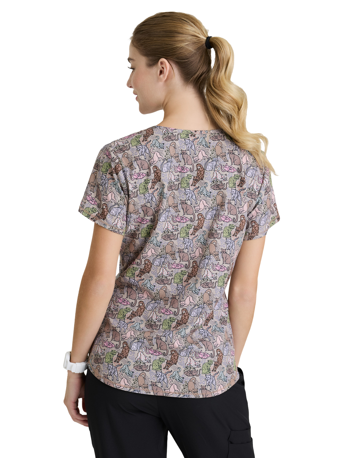 Skechers - Women's Three-Pocket V-Neck Reliance Print Scrub Top 16