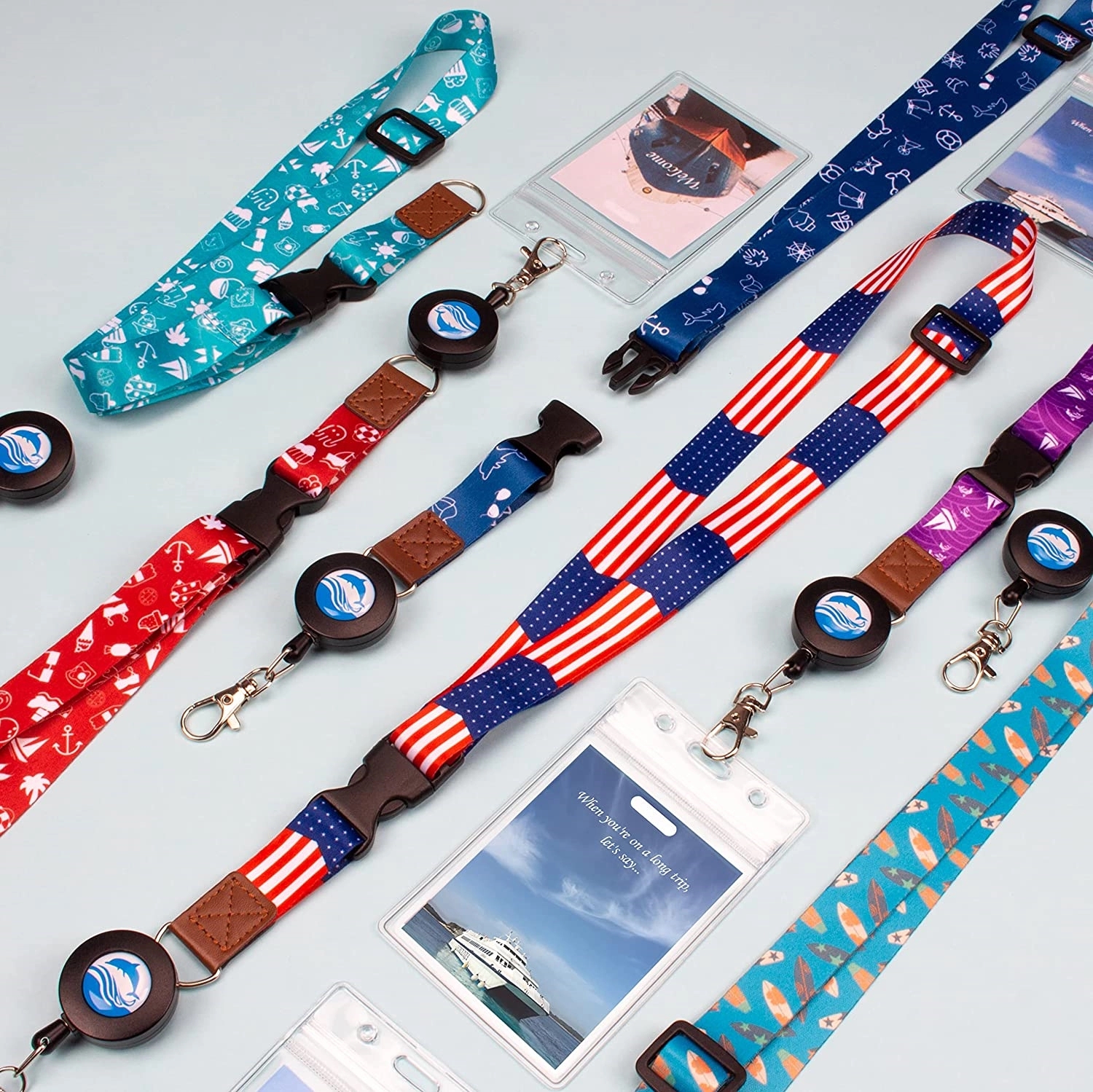 Custom Polyester Nylon Keychain Lanyards 13