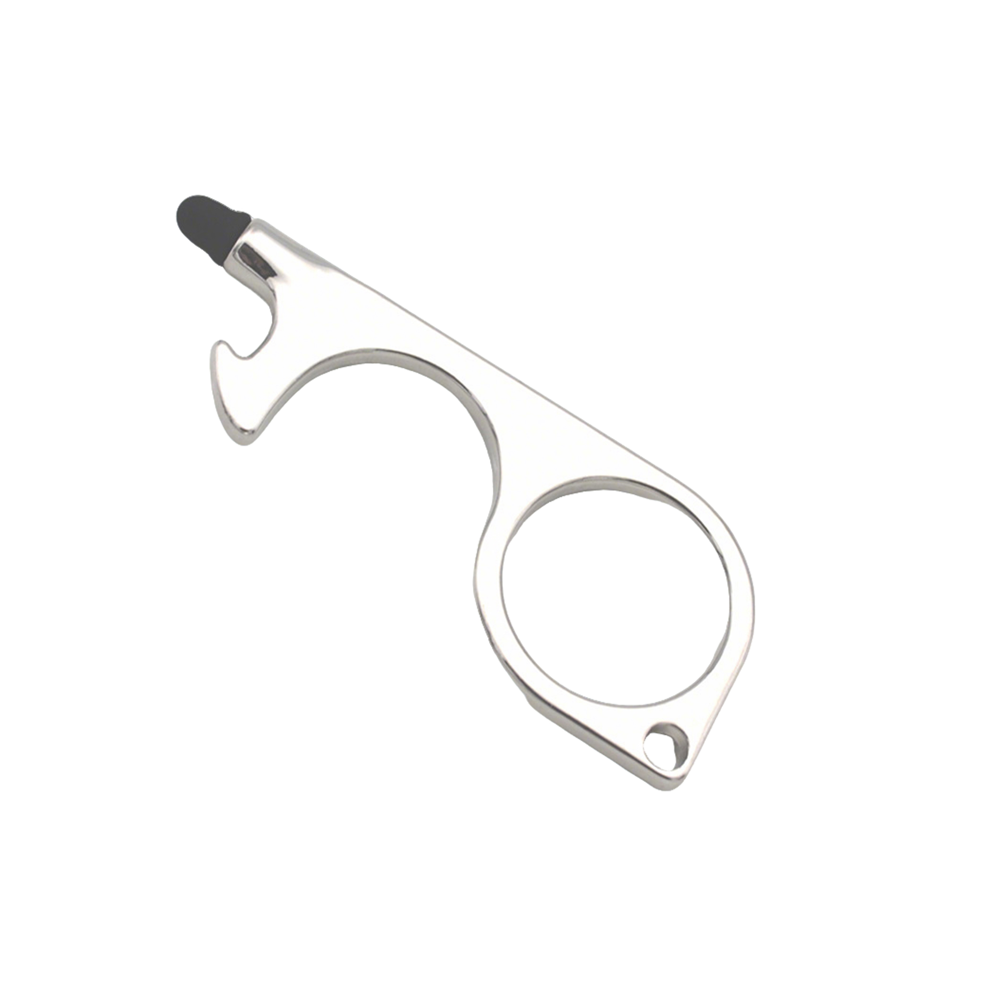 Zinc Alloy Touch Free Door Opener With Silicone Tip 3.1" Length X 1.14" Width X 0.15" He 10