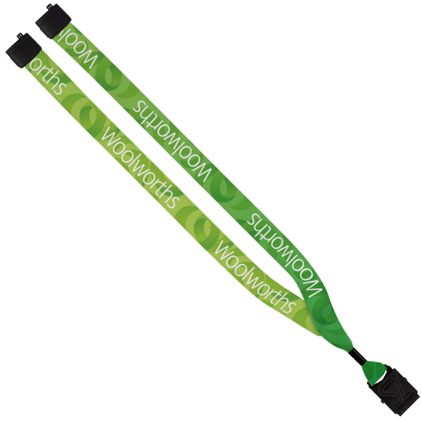 3/4" rPET Dye-Sublimated Lanyard w/ Metal Crimp & Metal Split-Ring 20