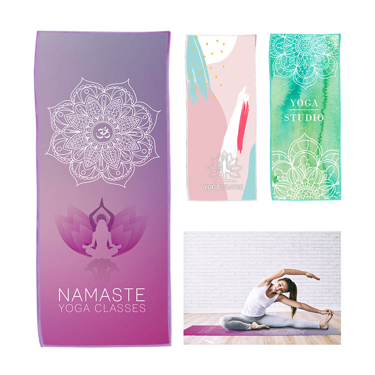 Free Shipping Full Color 250gsm Microfiber Yoga Towel - 68 x 24 1