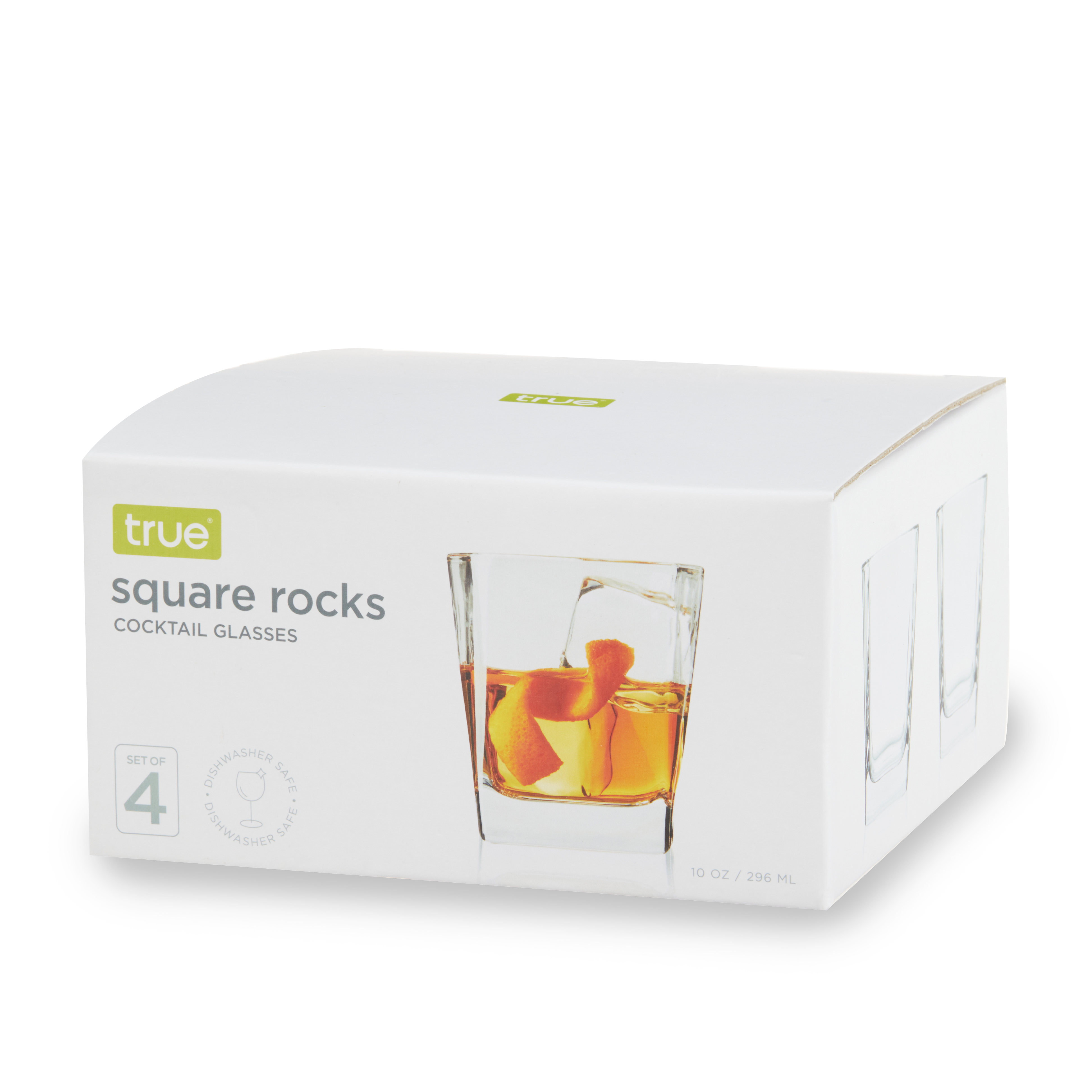 True® Square Rocks Glass, set of 4 4