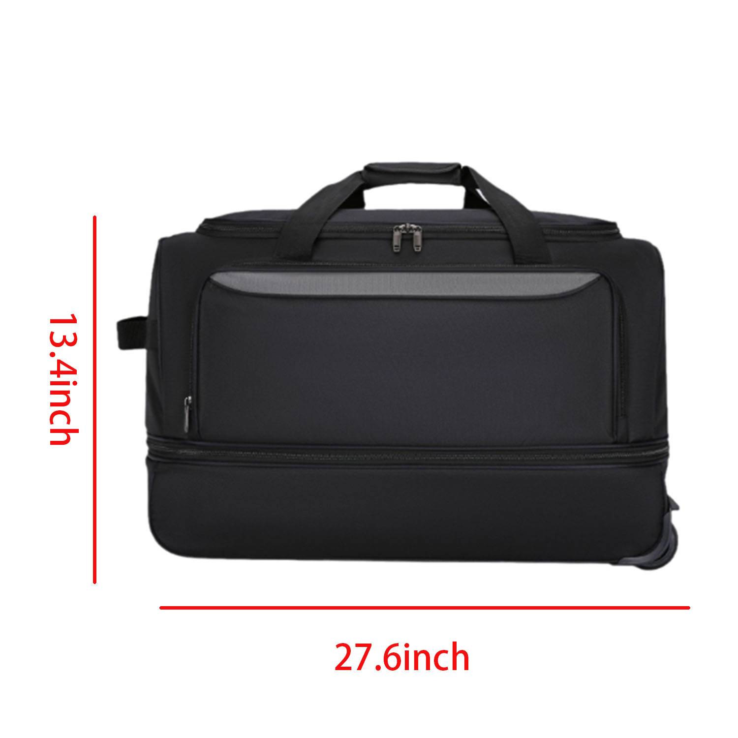 Oxford Bra Foldable Roller Duffel Travel Bag 2