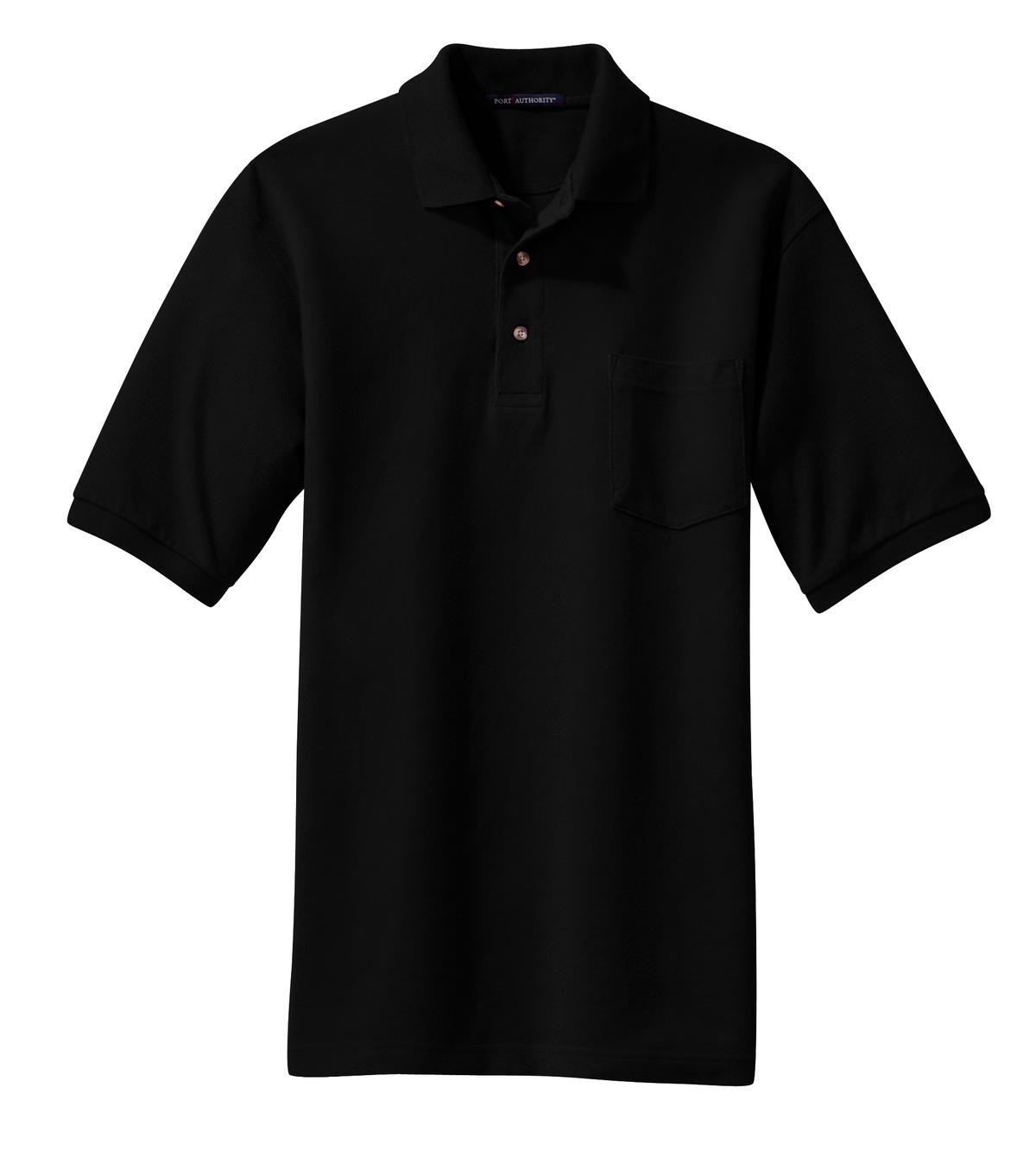 Heavyweight Cotton Pique Polo with Pocket