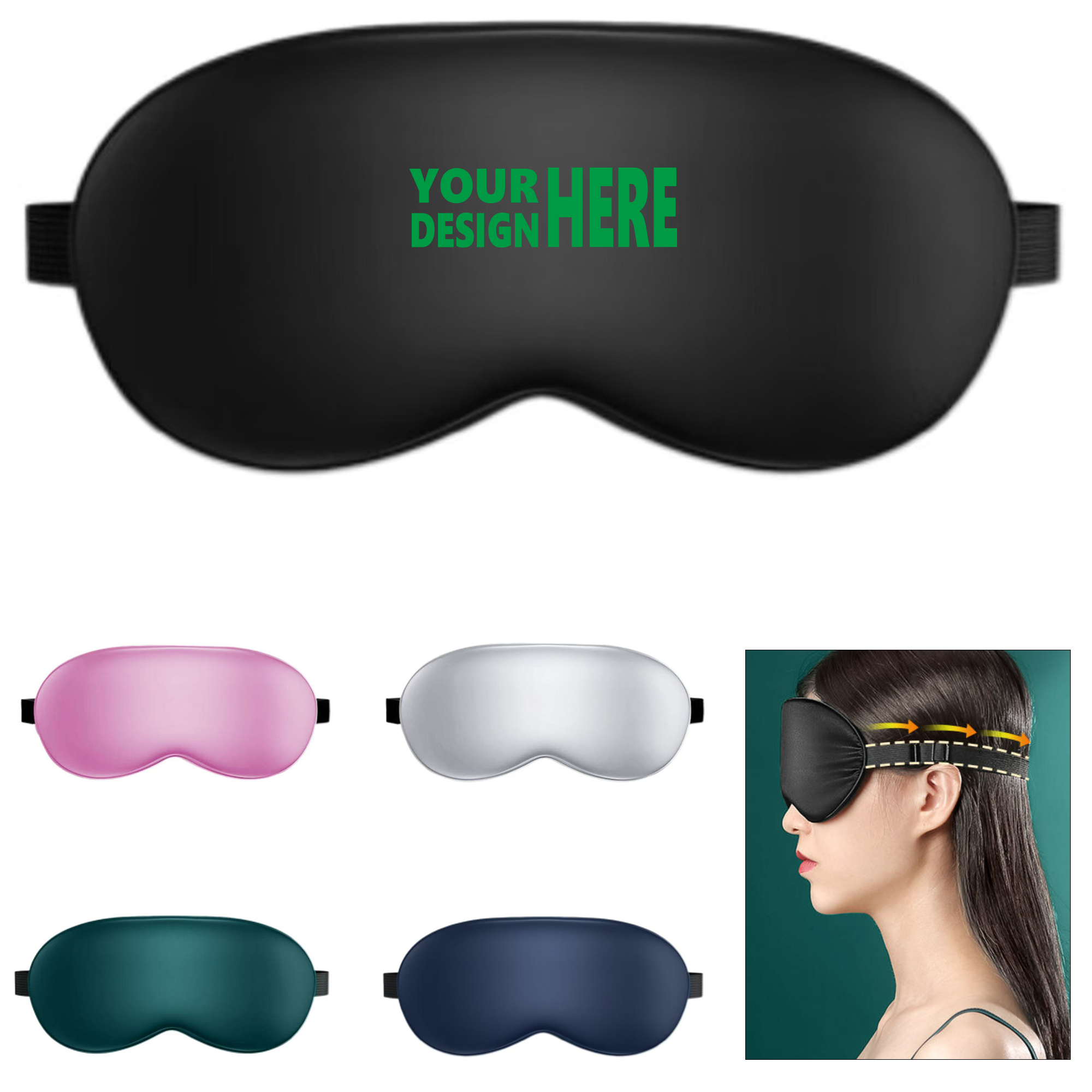 Reversible Faux Silk Blackout Sleep Mask 1