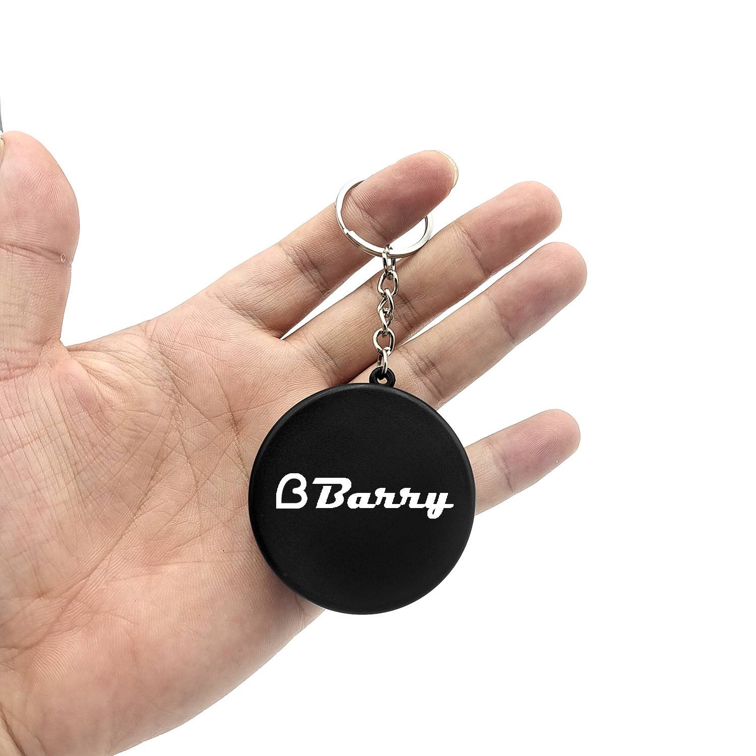 PU Hockey Puck Stress Reliever Keychain 3