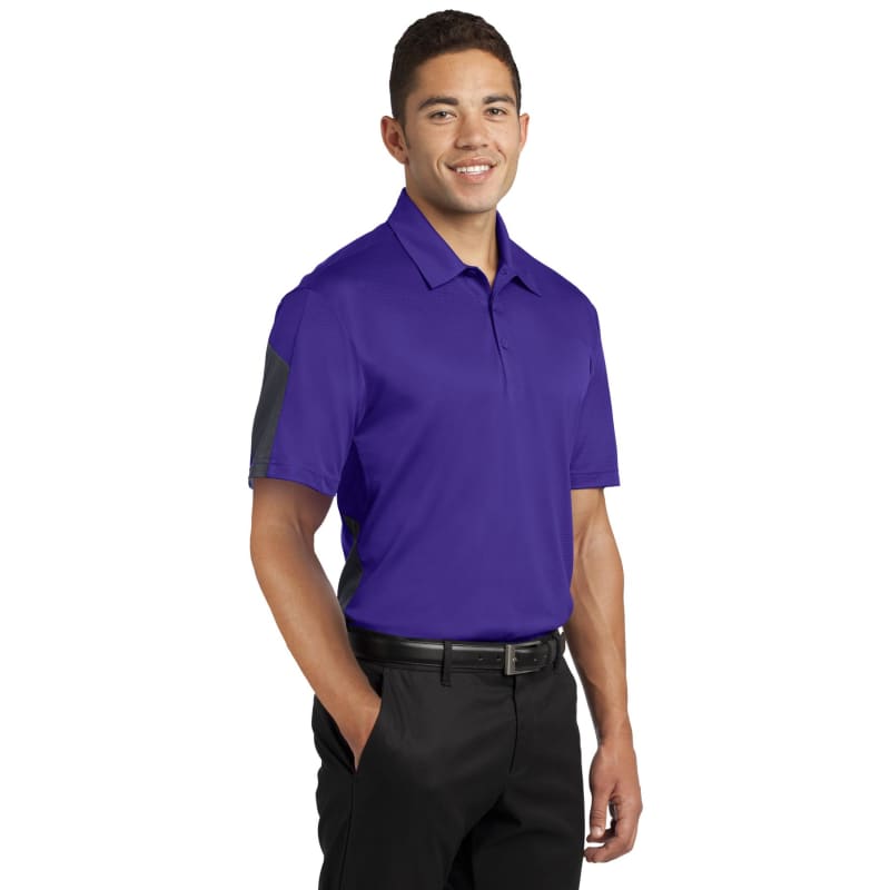 Sport-Tek PosiCharge Active Textured Colorblock Polo. 24