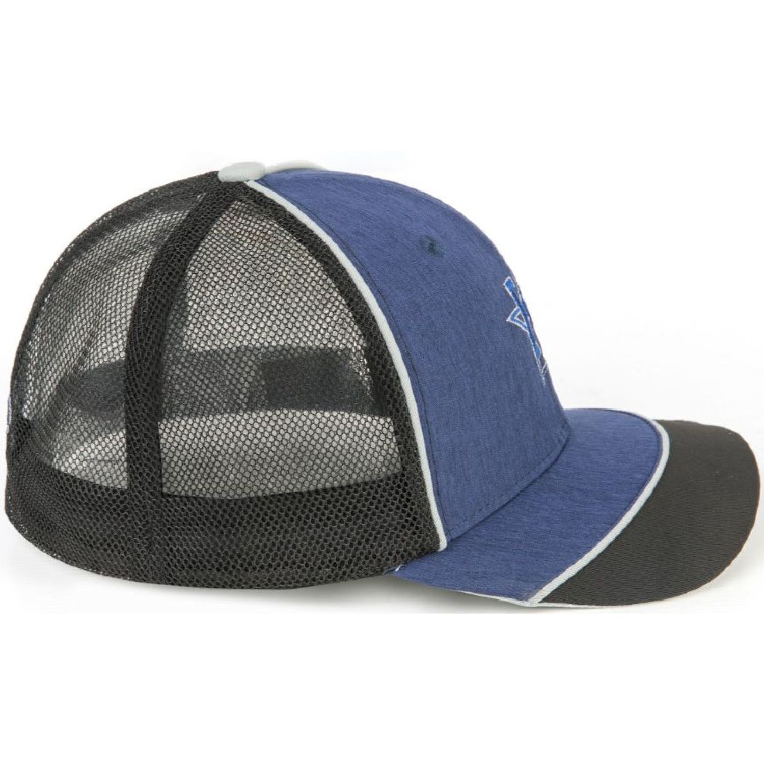 Premium Heathered Poly & Soft Mesh Fabric 6-panel Structured cap with Stretch Fit Closure 4
