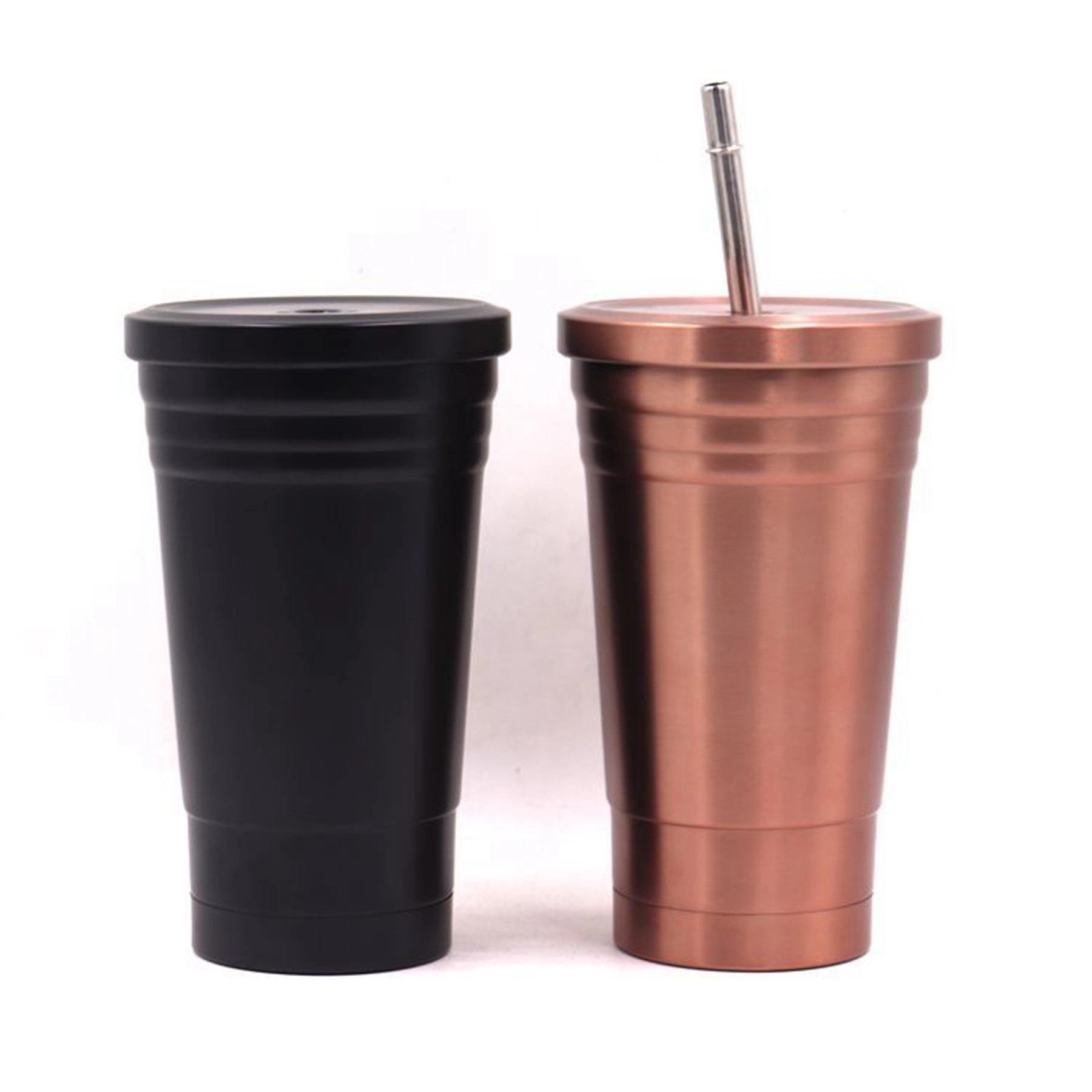 17 oz Stainless Steel Tumbler with Straw 10