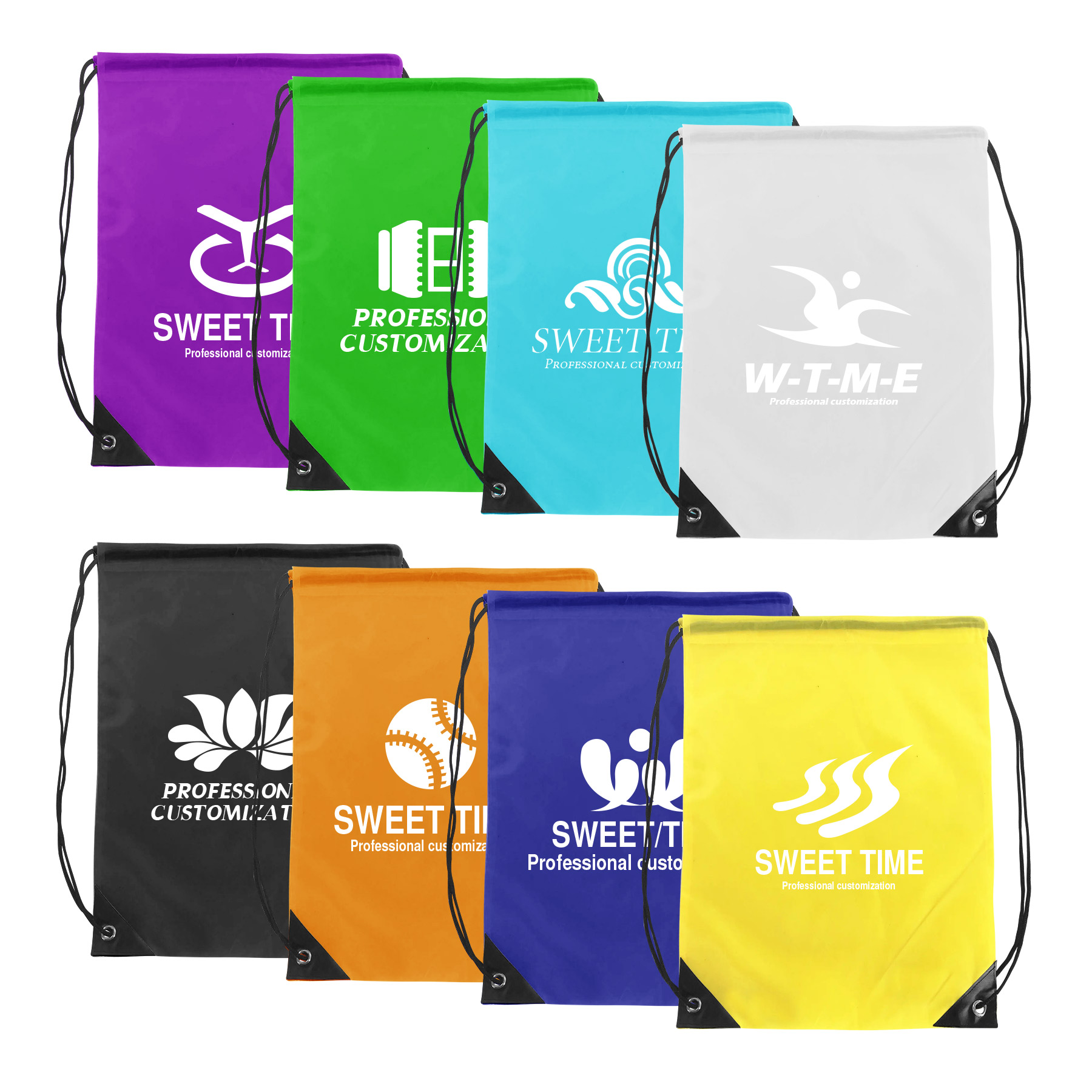 210D Polyester Drawstring Backpack 1